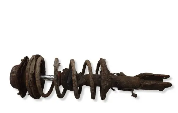 Hyundai Pony Front shock absorber with coil spring 