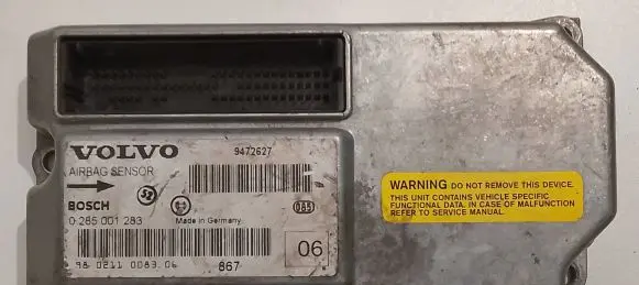 Volvo S80 Airbag control unit/module 0285001283 9472627 980211008306