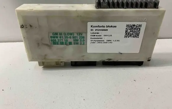 BMW 5 E39 Central body control module 6938461 6922272