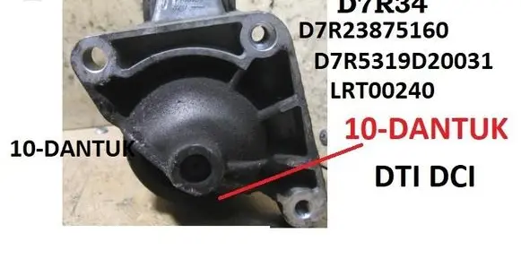 Renault Master II Starter motor D7R23875160 D7R5319D20031
