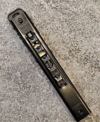 Jaguar XF X250 Seat belt adjustment rail AW93611C46AB AW93611C46
