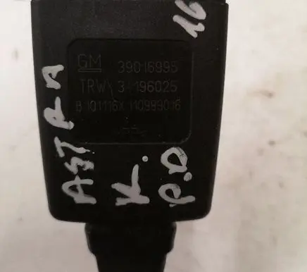 Opel Astra K Front seatbelt buckle 39016995 34196025