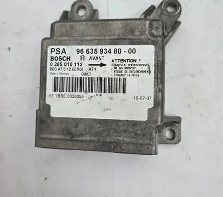 Peugeot 207 Airbag control unit/module 9663593480 0285010112 YBBE032805