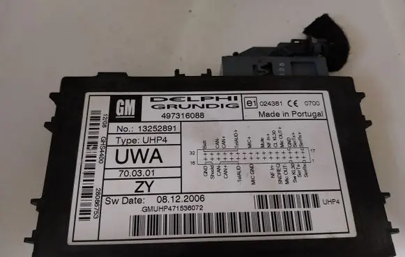 Opel Vectra C Bluetooth control unit module 13252891 UHP4