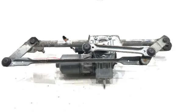 Front wiper linkage and motor