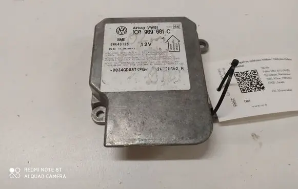 Skoda Fabia Mk1 (6Y) Airbag control unit/module 1C0909601C 5WK43126