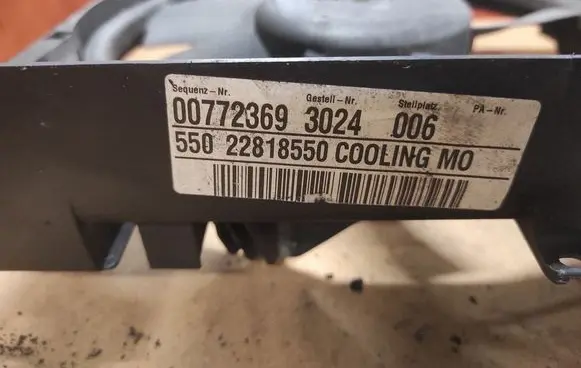 Opel Insignia A Electric radiator cooling fan 13223019 55022818550