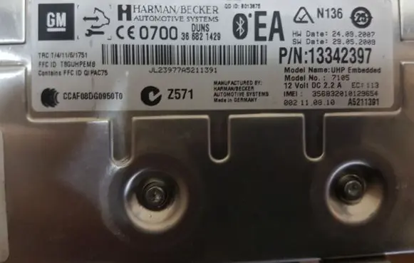 Opel Insignia A Phone control unit/module 13342397