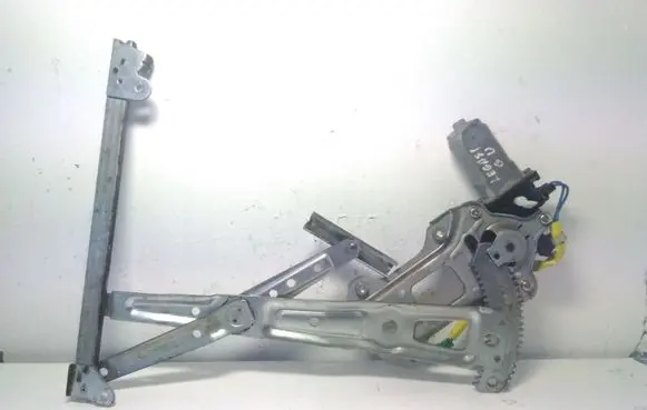 Rear door window regulator with motor