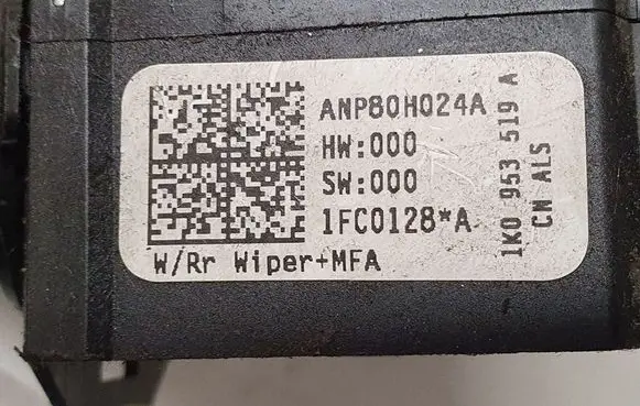 Volkswagen Golf V Wiper control stalk ANP80H024A 1K0953519A