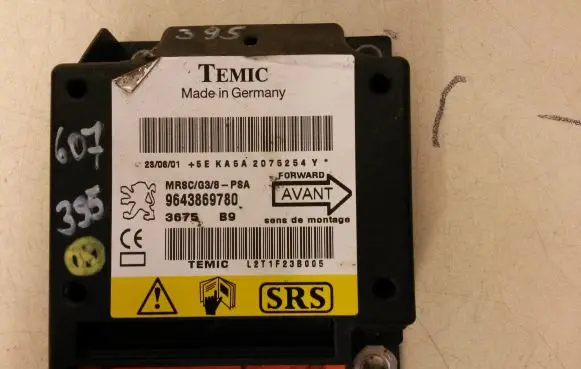 Peugeot 607 Airbag control unit/module 9643869780