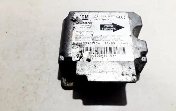Opel Astra G Airbag control unit/module 09229037 1923594