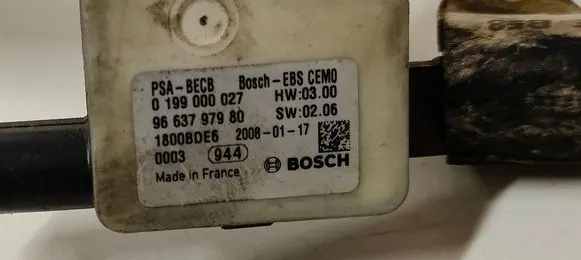 Citroen C4 Grand Picasso Negative earth cable (battery) 0199000027 9663797980 1800BDE6