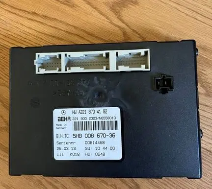 Mercedes-Benz S W221 Climate control unit A2218704192 5HB00867014 2218708092