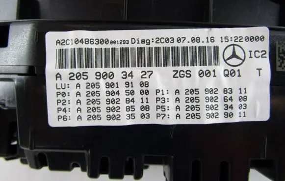 Mercedes-Benz C W205 Speedometer (instrument cluster) a2059003427