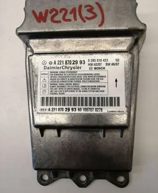 Mercedes-Benz S W221 Airbag control unit/module A2218702993 0285010423