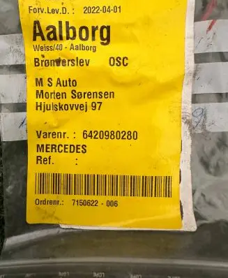 Mercedes-Benz Sprinter W906 Throttle body valve 6420980280