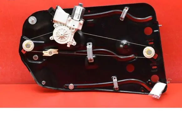 Rear door window regulator with motor