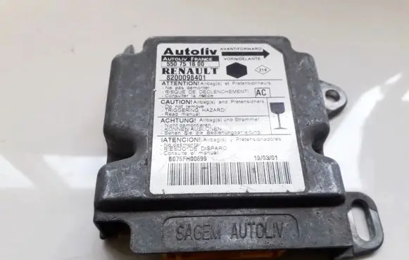 Renault Kangoo I Airbag control unit/module 8200098401 550751800