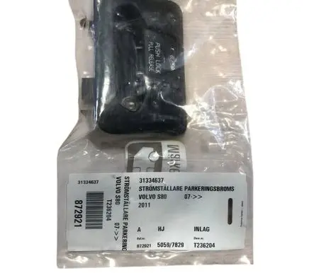 Volvo S80 Hand parking brake switch 31334637