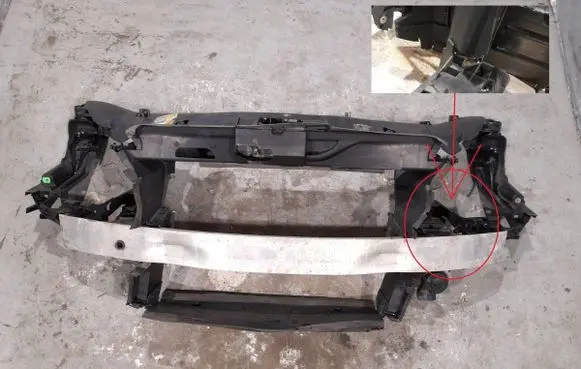 Mercedes-Benz B W245 Radiator support slam panel 1696201634 1696201734 1695052630