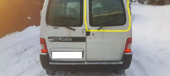 Citroen Berlingo Loading door trunk window/glass AS2