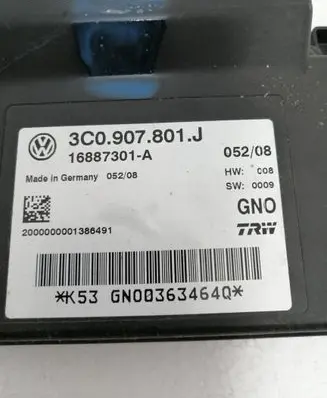 Volkswagen PASSAT B6 Hand brake control module 3C0907801J