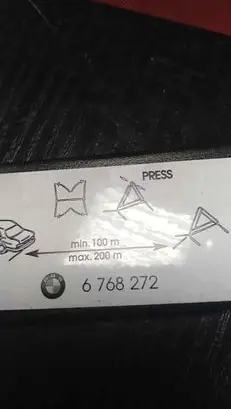 BMW 3 E46 Emergency warning sign 6768272