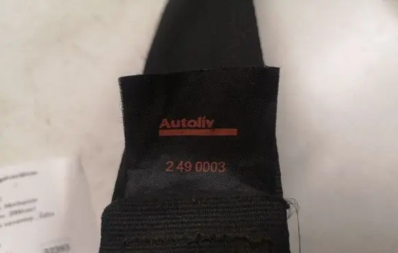 Peugeot 307 Rear seatbelt 96346431XX