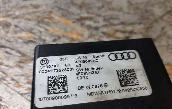 Audi A6 S6 C6 4F Ignition lock 4F0909131D 4F0910131D