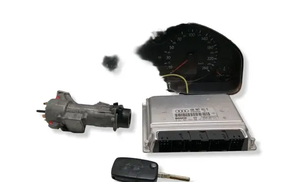 Audi A6 S6 C5 4B Engine ECU kit and lock set 4B0907401E