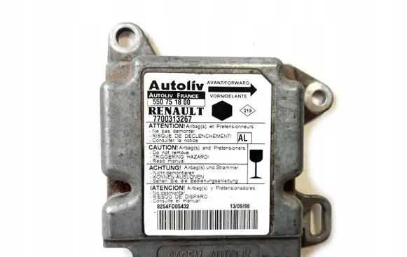 Renault Kangoo I Airbag control unit/module 550751800