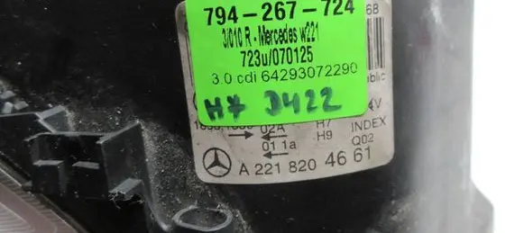Mercedes-Benz S W221 Headlight/headlamp A2218204661 794267724 723U070125