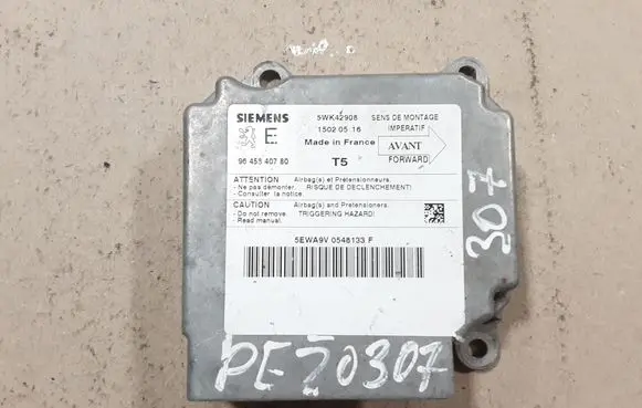 Peugeot 307 Airbag control unit/module 9645840780