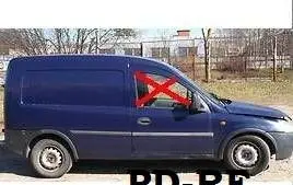 Opel Combo B Front door window/glass (coupe) 43R001100