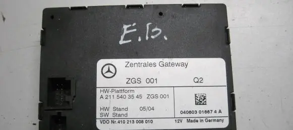 Mercedes-Benz E W211 Gateway control module A2115403545