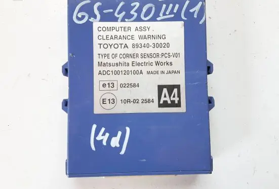 Lexus GS 300 350 430 450H Parking PDC control unit/module 8934030020
