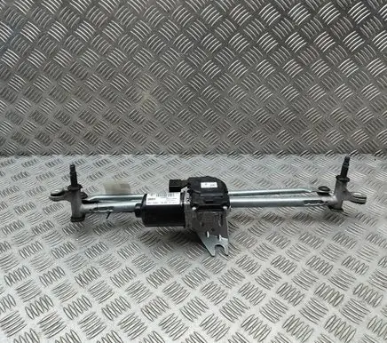 Front wiper linkage and motor