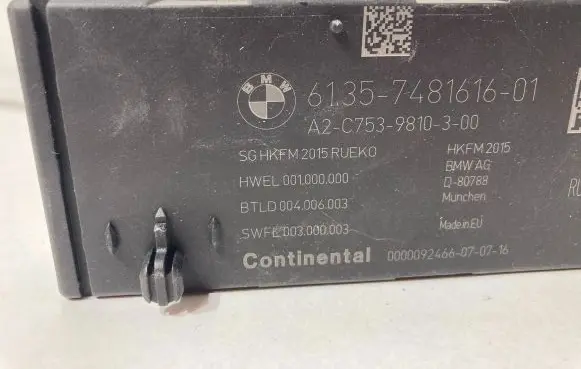 BMW 4 F36 Gran coupe Tailgate/trunk control unit/module 7481616 001000000 A2C7559810300