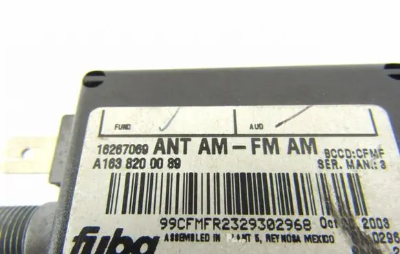 Mercedes-Benz ML W163 Aerial antenna amplifier A1638200089