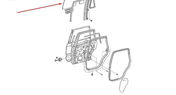 Toyota Land Cruiser (J120) Rear door window glass 6811360211