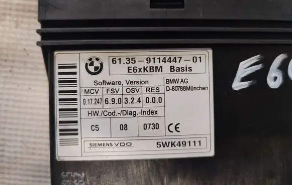 BMW 7 E65 E66 Other control units/modules 9114447 61359114447 61359136039