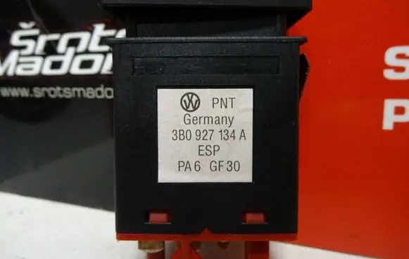 Volkswagen PASSAT B5.5 ESP (stability program) switch 3B0927134A