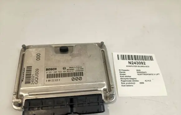 Maserati Quattroporte Engine control unit/module 0261208592 1039S04987 00002126190