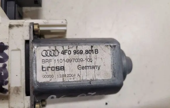 Audi A6 S6 C6 4F Front door window regulator motor 4F0959801B 1101997009105