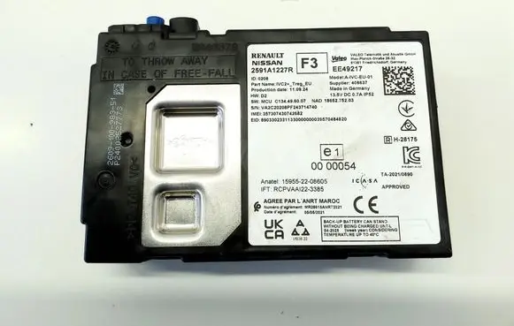 Renault Megane E-Tech Bluetooth control unit module 2591A1227R