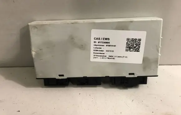 BMW 6 F12 F13 CAS control unit/module 9301518 6809372