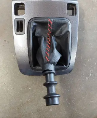 Gear lever shifter trim leather/knob