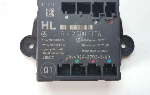 Mercedes-Benz C W204 Door control unit/module A2129004106