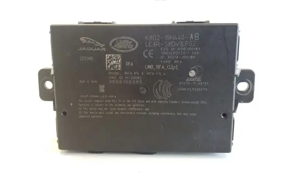 Land Rover Evoque II Keyless (KESSY) go control unit/module K8D219H440AB LEAR58DV1LF02 KOBJBG18A